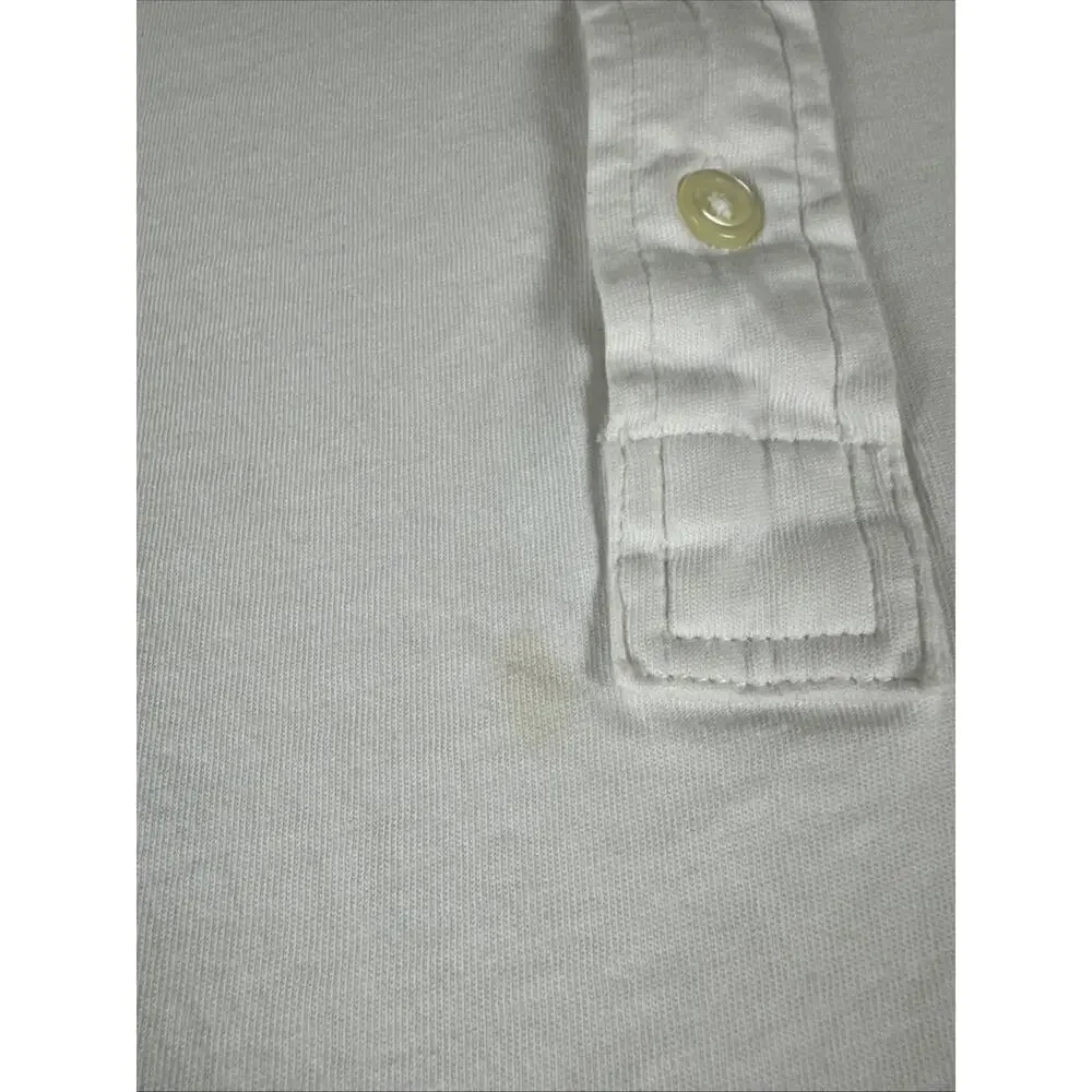 polo ralph lauren Men’s XXL White Patch Logo Short Sleeve Rugby Polo Vintage Y2K